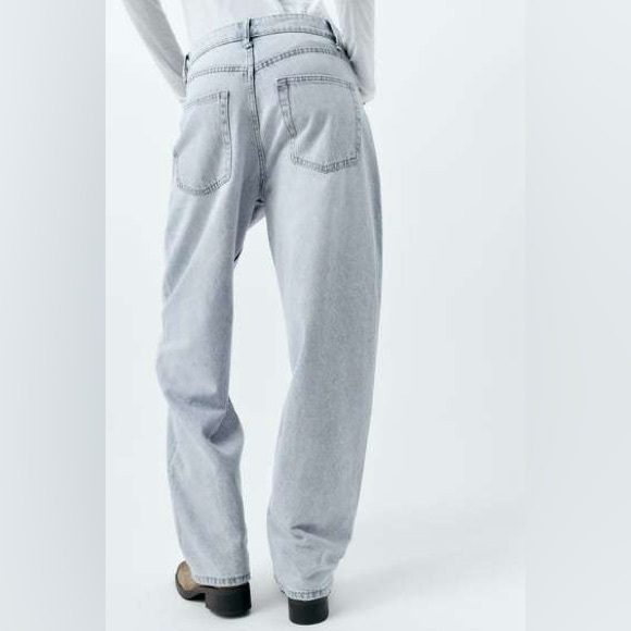 ZARA Light Blue Tailored Balloon Jeans - Picture 10 of 15